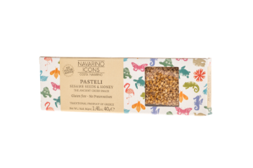 Sesame Seed Bar with honey  Pasteli Navarino Icons 40gr  Sesame Seed Bar with honey  Pasteli Navarino Icons 40gr
