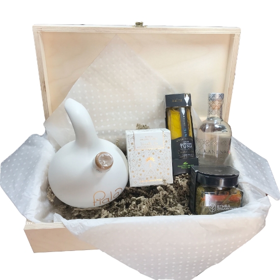 Luxury Greek Treasures  Wooden Gift Hamper