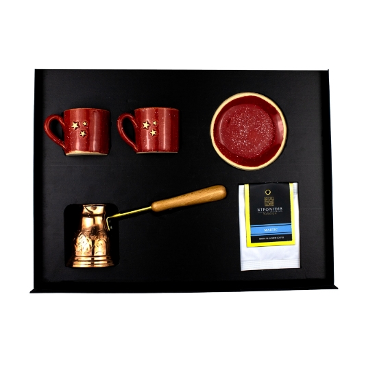 Luxury Box Greek Christmas Ceramic Coffee Set