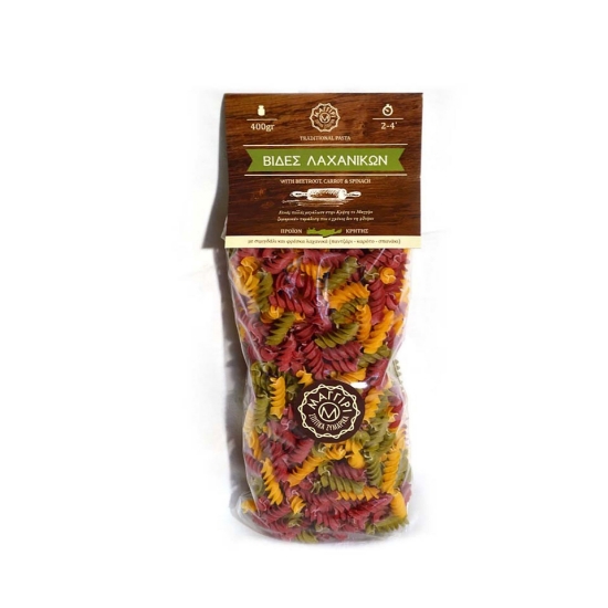 Authentic Cretan Handmade Pasta Fusilli with Vegetables – Maggiri 400g