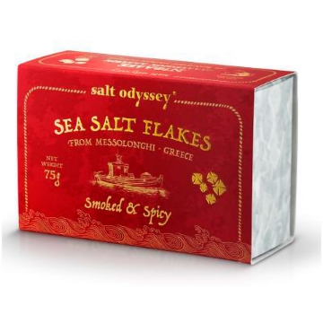 Agrandir l'image de <Mer Salin en Flocons Fumé et Épicé Certifié Bio Salt Odyssey 75g> Image de <Mer Salin en Flocons Fumé et Épicé Certifié Bio Salt Odyssey 75g>