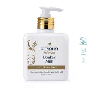 Savon crème pour les mains au lait d'ânesse Olivolio 300 ml