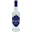 A bottle of Varvayanni Blue Ouzo, a classic Greek anise spirit, set against a seamless white studio background
