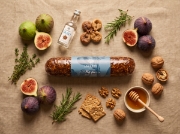 Lazaris Fig Pie Ouzo – Traditional Greek Fig Cake, 150g on a clean ecommerce background